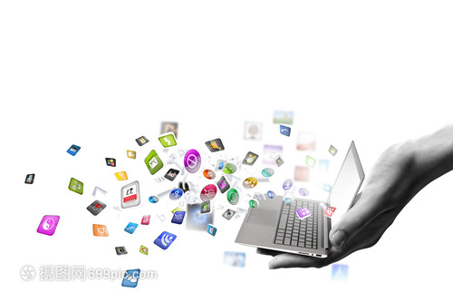 計算機技術(shù)用筆記本電腦媒體圖標(biāo)手